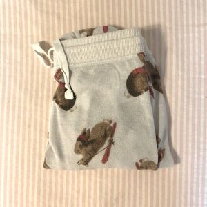 Holiday bunny PJ pants